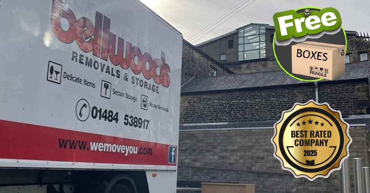 Bellwoods Removals & Storage lorry on a Huddersfield move